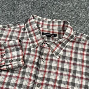 John Varvatos Shirt Mens XL Plaid Lightweight Button‎ Up Long Sleeve Cotton